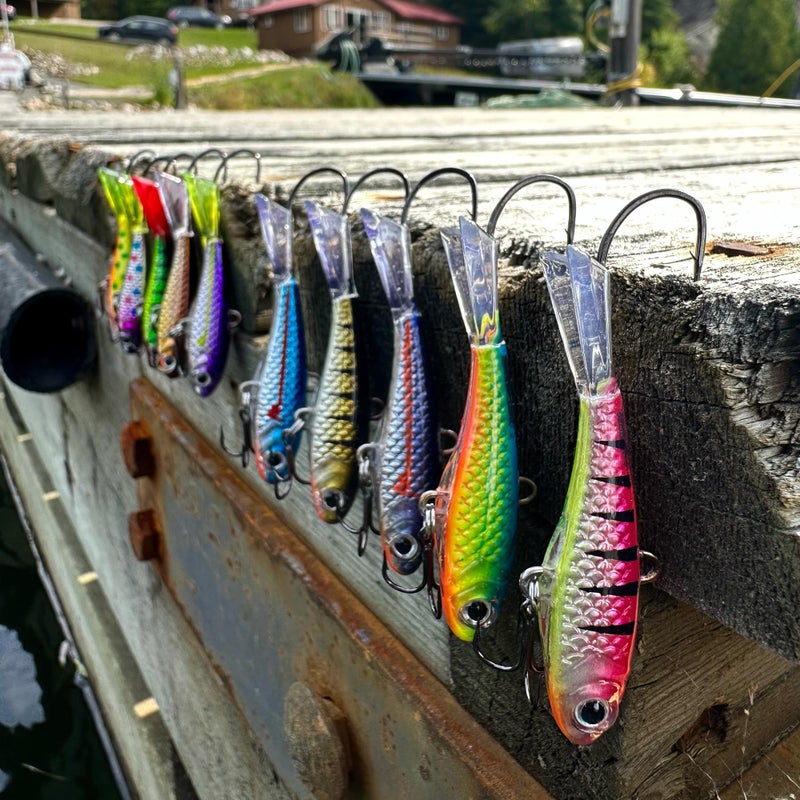 أداة صيد السمك من Northland، لعبة Pitchin' Puppet Darting لصيد السمك الفاخر من أجل القفز المفاجئ والرمي، 5/16 أونصة، سيارة سباق زرقاء - Image 3